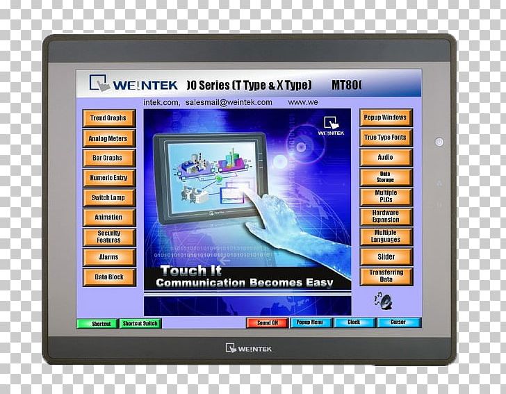User Interface Touchscreen Programmable Logic Controllers Computer Monitors PNG, Clipart, Automation, Computer Monitor, Computer Monitors, Electronic Device, Electronics Free PNG Download