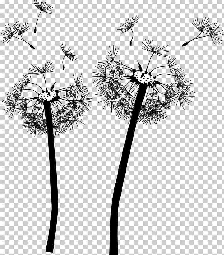 Dandelion Wall Decal Mural PNG, Clipart, Black, Branch, Computer Wallpaper, Encapsulated Postscript, Flower Free PNG Download