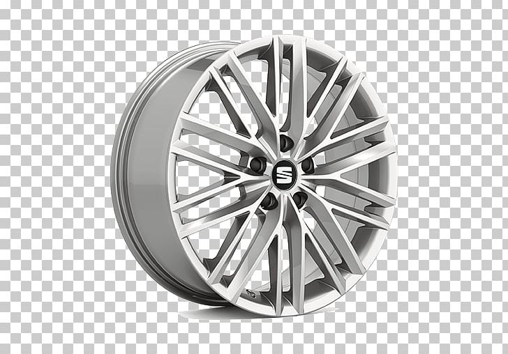 SEAT Ateca FR Car Sport Utility Vehicle Alloy Wheel PNG, Clipart, Alloy Wheel, Automotive Tire, Automotive Wheel System, Auto Part, Black And White Free PNG Download