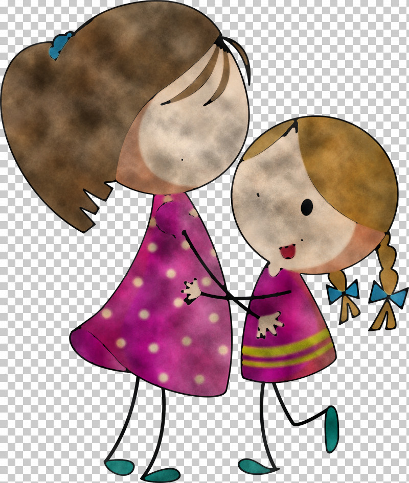 Cartoon Watercolor Painting Drawing Friendship Painting PNG, Clipart, Cartoon, Drawing, Friendship, Hug, Laughter Free PNG Download