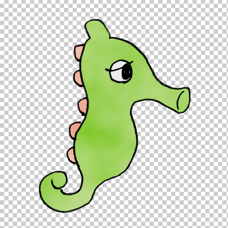 Seahorses Pipefishes And Allies Cartoon Green Tail PNG, Clipart, Cartoon, Cute Dragon, Dragon Cartoon, Green, Paint Free PNG Download