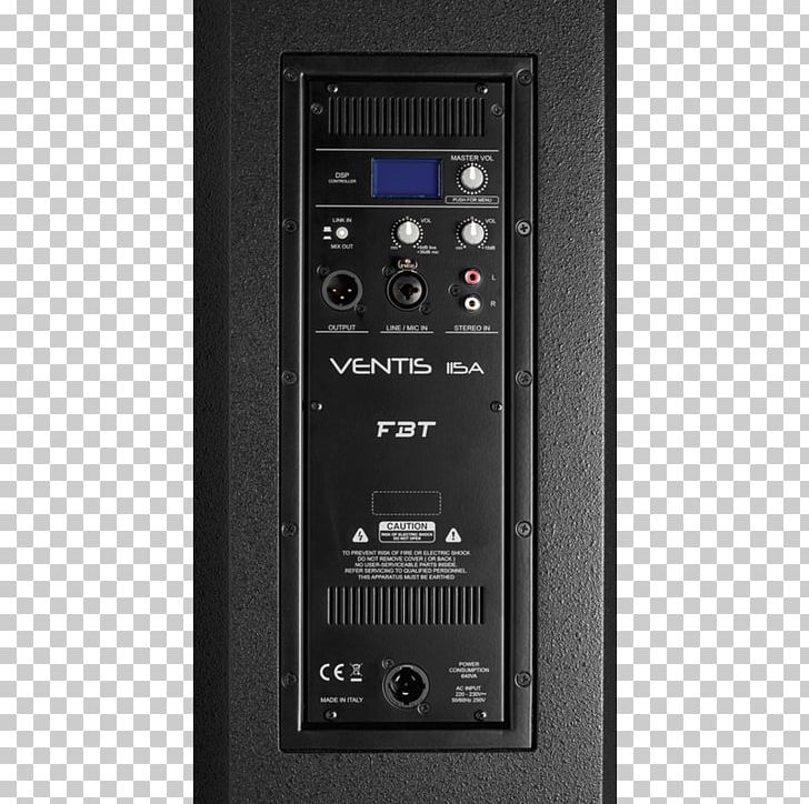 Subwoofer Powered Speakers Sound Loudspeaker FBT VENTIS PNG, Clipart, Amplifier, Audio Equipment, Audio Signal, Electronic Device, Electronic Instrument Free PNG Download