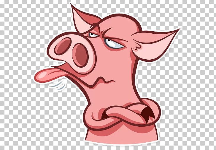 Rosa AR Pig Telegram Sticker PNG, Clipart, Android, Animals, Cartoon, Facial Expression, Fictional Character Free PNG Download