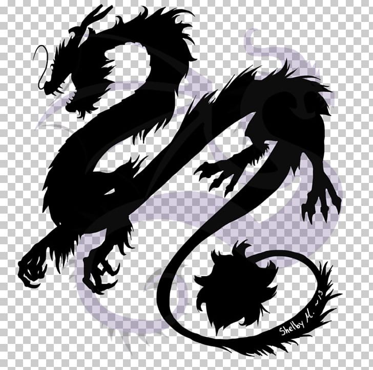 China Chinese Dragon Silhouette Art PNG, Clipart, Art, Black And White, China, Chinese Art, Chinese Dragon Free PNG Download
