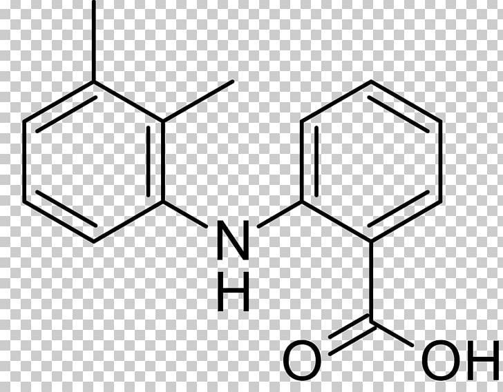 Mefenamic Acid Chemistry Benzoic Acid Structural Formula PNG, Clipart, Acid, Angle, Area, Asam, Black Free PNG Download