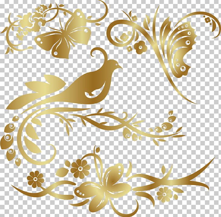 Ornament Painting Flower PNG, Clipart, Art, Bird, Black And White, Branch, Butterfly Free PNG Download