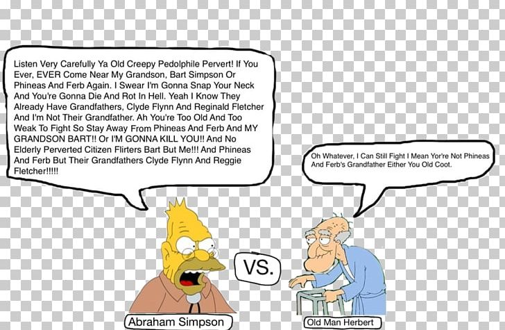 Grampa Simpson Bart Simpson Ferb Fletcher Phineas Flynn Simpsons Comics Series PNG, Clipart, Angle, Area, Art, Cartoon, Character Free PNG Download
