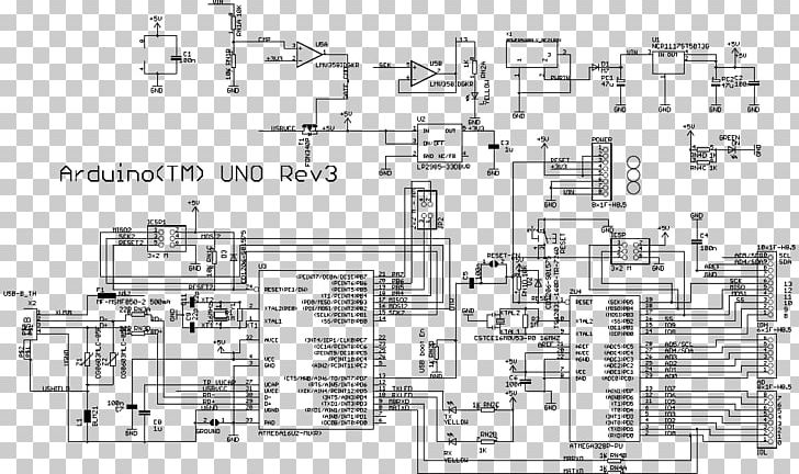 Schematic Wiring Diagram Arduino Uno Circuit Diagram PNG, Clipart, Angle, Arduino, Arduino Uno, Black And White, Circuit Component Free PNG Download