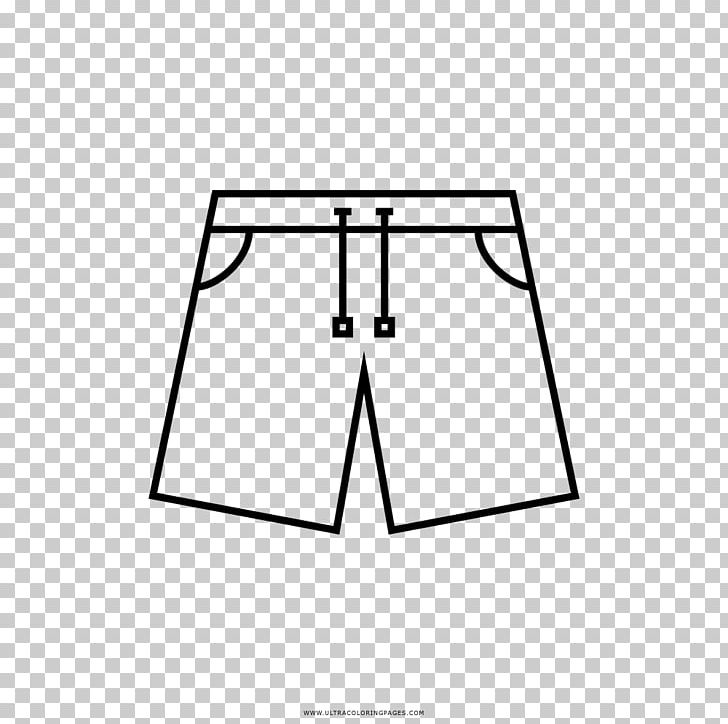Shorts Drawing Coloring Book Clothing Swimsuit PNG, Clipart, Angle, Area, Black, Black And White, Brand Free PNG Download