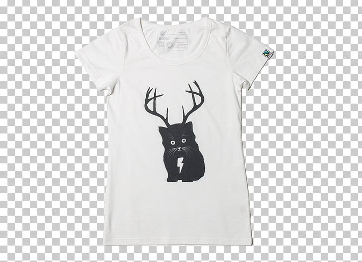 T-shirt Reindeer Sleeve Antler Font PNG, Clipart, Antler, Black, Brand, Cat, Clothing Free PNG Download