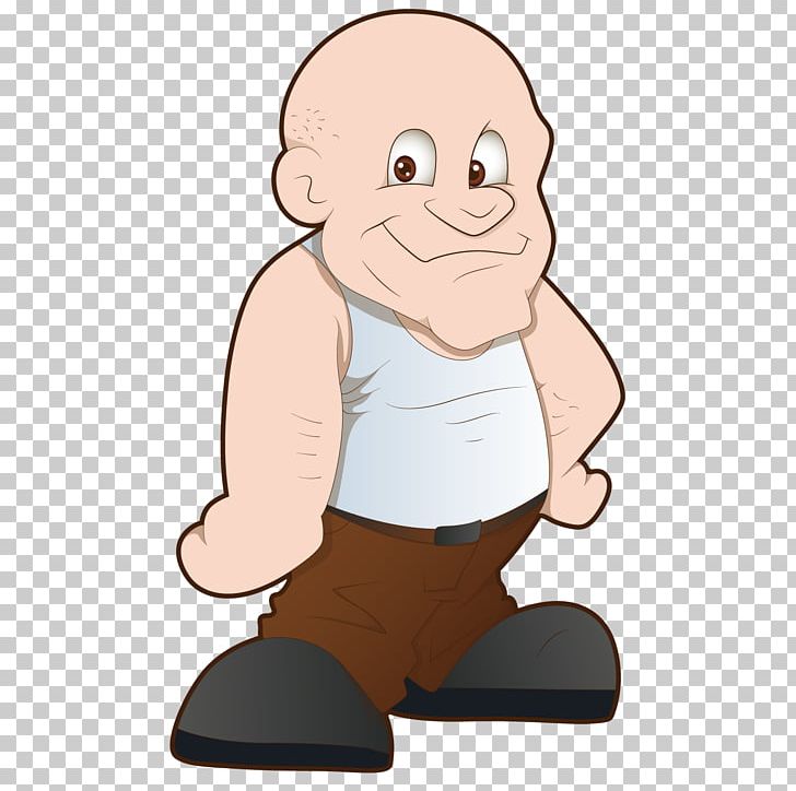 Cartoon Character With Bald Head And Glasses
