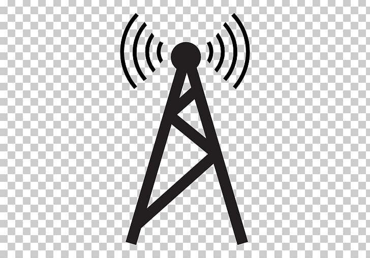 Cell Site Computer Icons Mobile Phones Telecommunications Tower PNG, Clipart, Aerials, Angle, Black And White, Broadcasting, Cell Site Free PNG Download