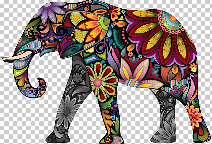 Elephant Decal Sticker Pattern PNG, Clipart, African Elephant, Animals, Art, Bumper Sticker, Color Free PNG Download