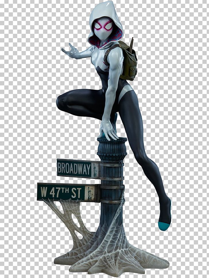Gwen Stacy Spider-Man Spider-Gwen Spider-Verse Sideshow Collectibles PNG, Clipart, Action Figure, Amazing Spiderman, Fictional Character, Figurine, Gwen Free PNG Download