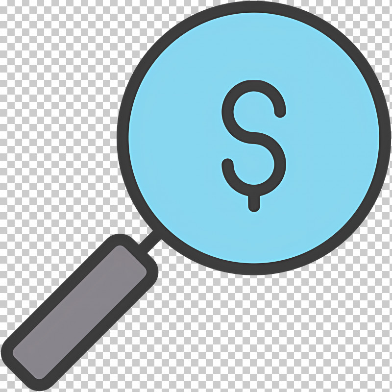 Investment Research - Magnifying Glass With Dollar Sign PNG