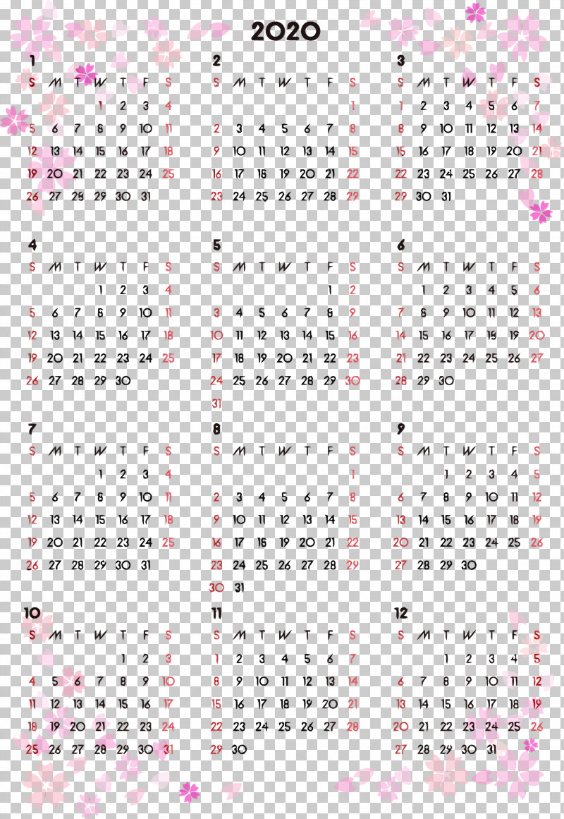 Text Calendar Pink Font Line PNG, Clipart, 2020 Printable Calendar, Calendar, Line, Magenta, Paint Free PNG Download