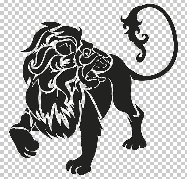 Lion Leo Astrological Sign PNG, Clipart, Animals, Astrological Sign, Big Cats, Black, Carnivoran Free PNG Download
