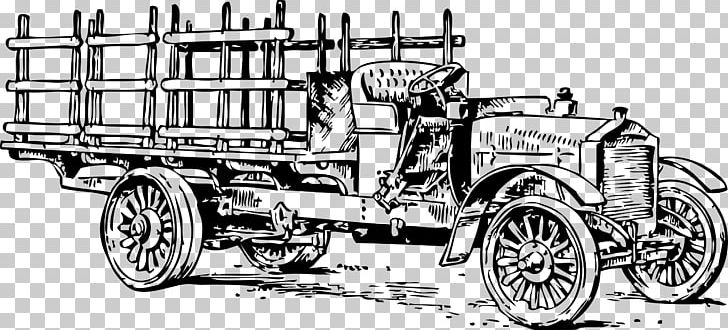 Car Pickup Truck Semi-trailer Truck PNG, Clipart, Automotive Design, Black And White, Car, Classic Car, Coloring Book Free PNG Download