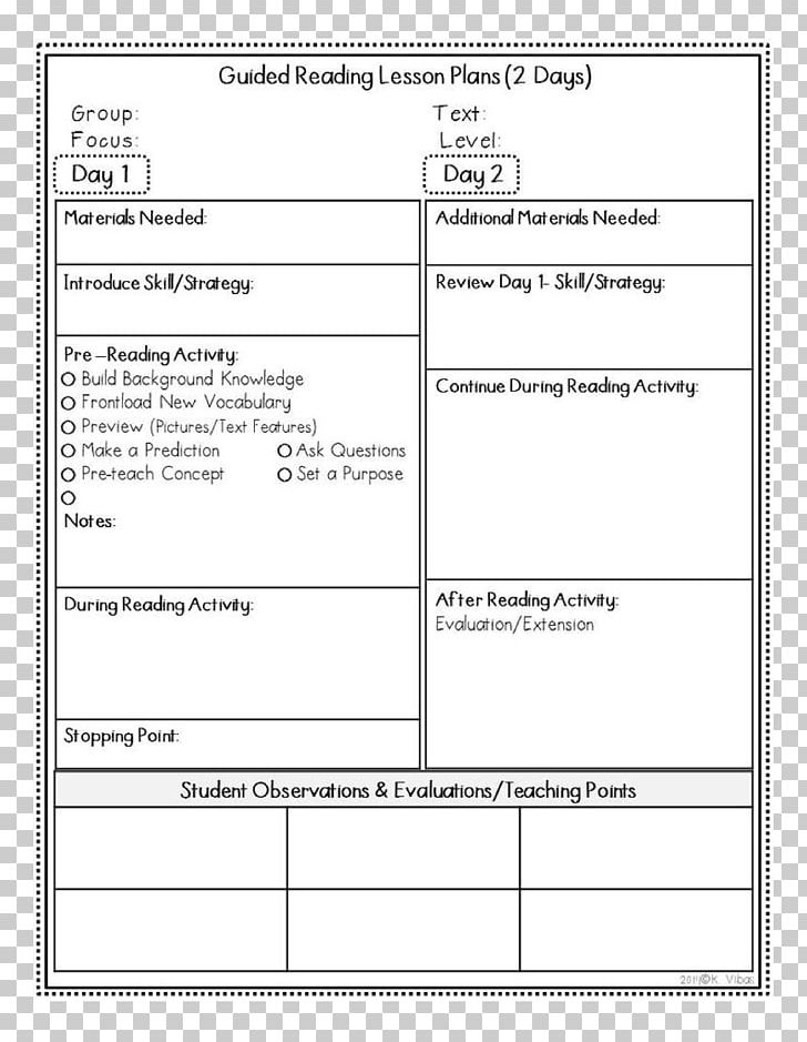 Guided Reading Lesson Plan Template TeachersPayTeachers PNG, Clipart, Angle, Area, Diagram, Document, Education Free PNG Download