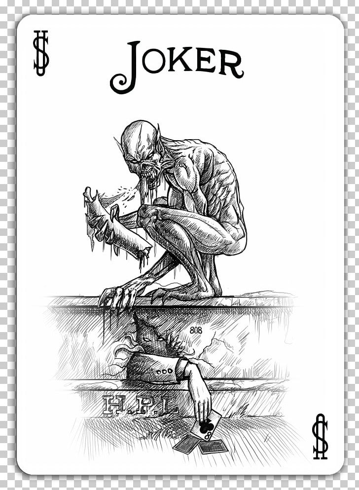 Joker Bicycle Playing Cards Game Drawing PNG, Clipart, Art, Artwork, Black And White, Card Game, Cartoon Free PNG Download
