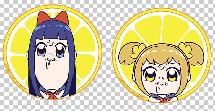 Pop Team Epic Chibi Sticker Fan Art PNG, Clipart, Anime, Art, Chibi, Circle, Deviantart Free PNG Download