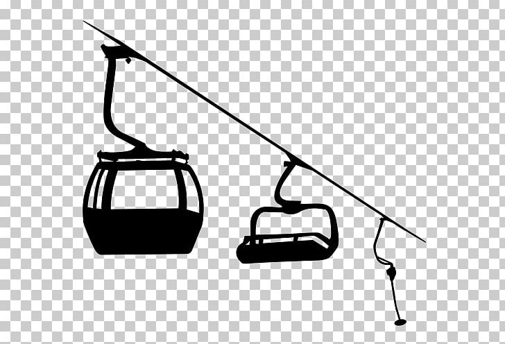 Ski Lift Skiing T-shirt PNG, Clipart, Area, Black, Black And White, Chairlift, Clip Art Free PNG Download