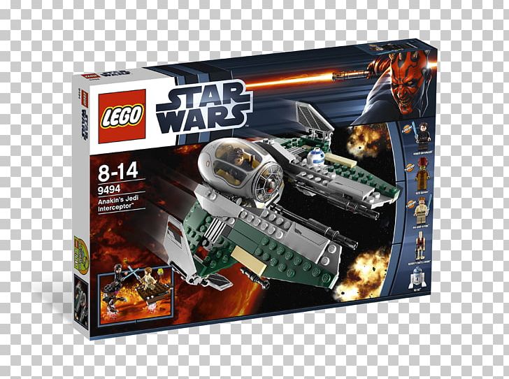 Anakin Skywalker Obi-Wan Kenobi Star Wars: The Clone Wars LEGO 9494 Star Wars Anakin's Jedi Interceptor PNG, Clipart,  Free PNG Download