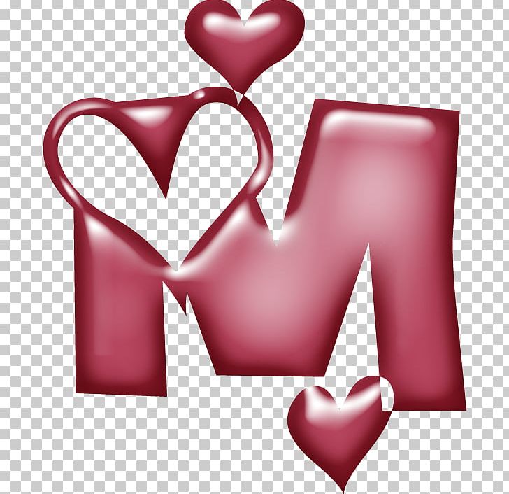 m alphabet in heart