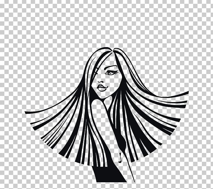 Beauty Parlour Wall Decal Cosmetologist Cosmetics PNG, Clipart, Artwork, Beauty, Beauty Parlour, Black, Black And White Free PNG Download