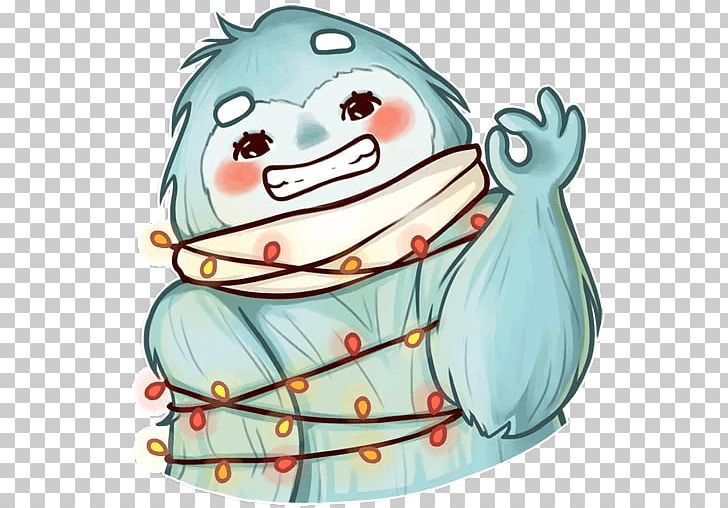 Sticker Telegram Yeti PNG, Clipart, Art, Cartoon, Character, Christmas, Christmas Ornament Free PNG Download