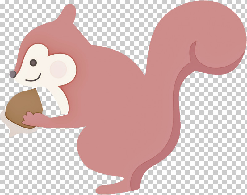 Squirrel Autumn Acorn PNG, Clipart, Acorn, Animal Figure, Autumn, Cartoon, Pink Free PNG Download