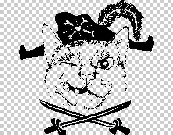 Cat Kitten Twentynine Palms T-shirt Piracy PNG, Clipart, Black, Black And White, Carnivoran, Cat Like Mammal, Fictional Character Free PNG Download