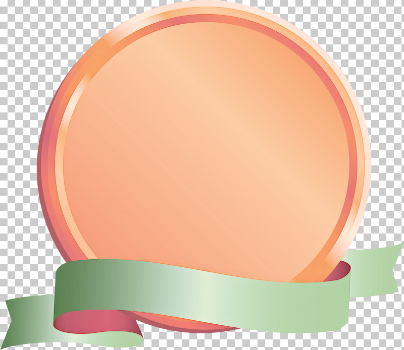 Emblem Ribbon PNG, Clipart, Emblem Ribbon, Orange, Peach, Pink, Tableware Free PNG Download