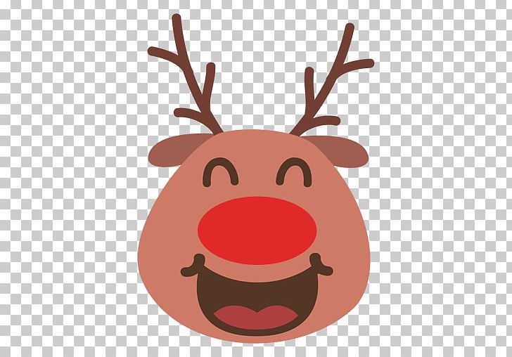 Reindeer Santa Claus Smile Rudolph PNG, Clipart, Antler, Cartoon, Christmas Day, Deer, Drawing Free PNG Download