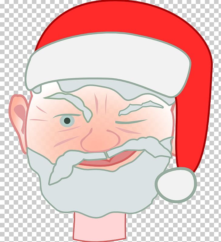 Santa Claus Wink PNG, Clipart, Artwork, Blog, Cheek, Christmas, Computer Icons Free PNG Download