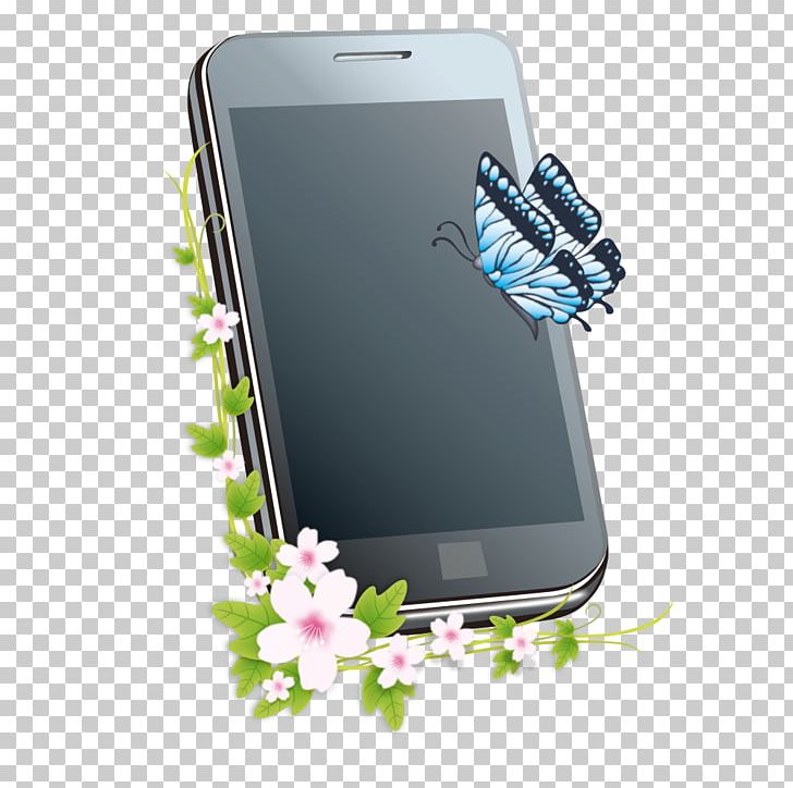 Smartphone Feature Phone Poster PNG, Clipart, Adobe Illustrator, Business, Butterfly, Cellular Network, Creative Background Free PNG Download