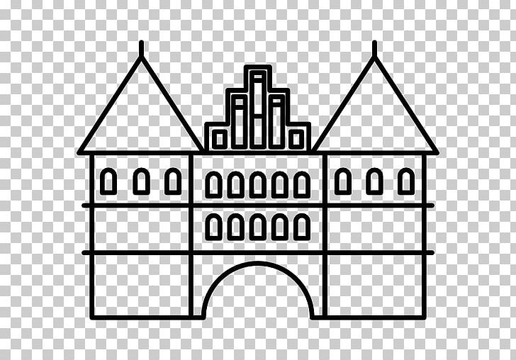 Holstentor Computer Icons PNG, Clipart, Angle, Area, Black And White, Building, Computer Icons Free PNG Download