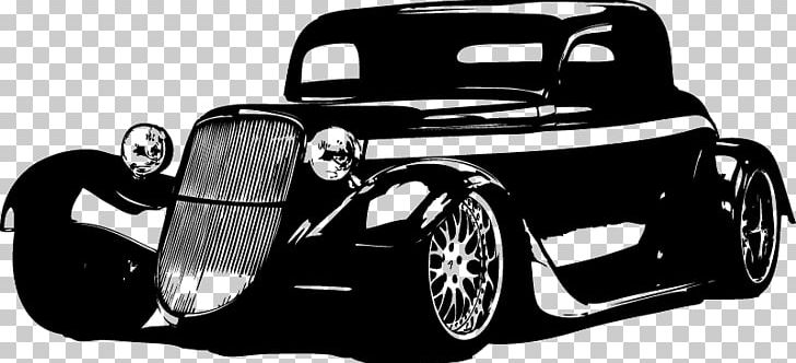Vintage Car Automotive Design Hot Rod PNG, Clipart, Arabalar, Automotive Design, Automotive Exterior, Black And White, Brand Free PNG Download