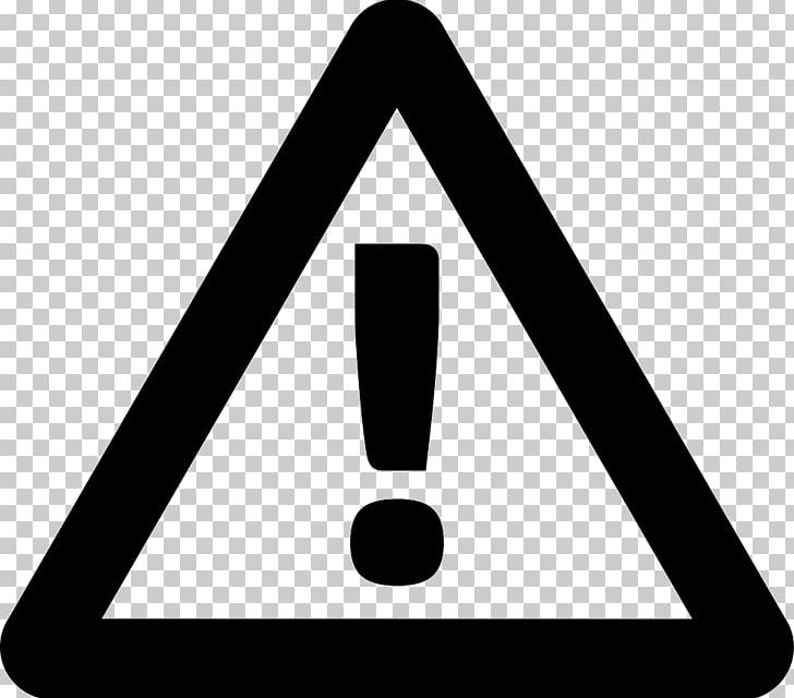 Warning Sign Computer Icons Symbol PNG, Clipart, Angle, Area, Black And White, Caution, Color Triangle Free PNG Download