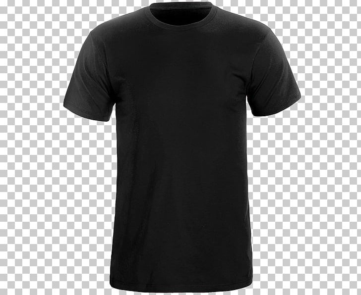 T-shirt Crew Neck Under Armour Top PNG, Clipart, Active Shirt, Black ...