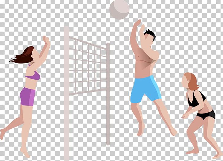 Cartoon Beach Volleyball PNG, Clipart, Abdomen, Arm, Beach, Beach Vector, Beach Volleyball Free PNG Download
