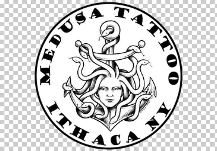 Medusa Tattoo Studio Greek Mythology Gorgon Serifos PNG, Clipart, Art, Artwork, Black And White, Chania, Circle Free PNG Download