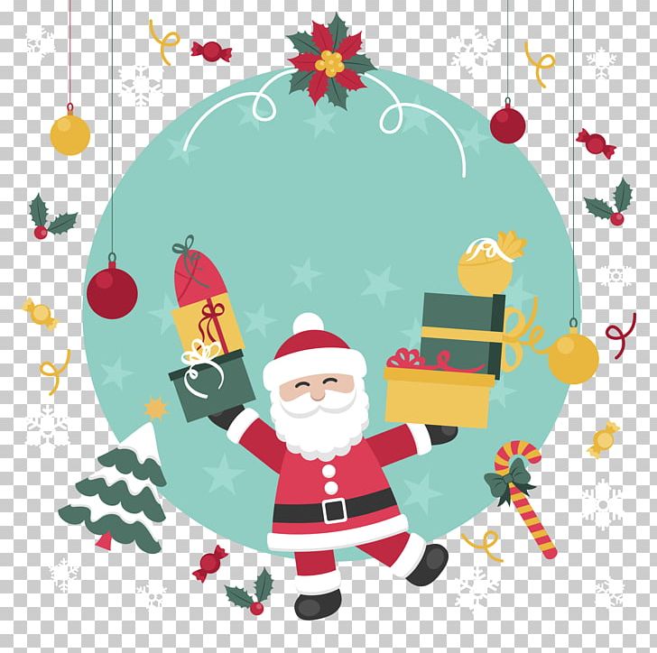 Santa Claus Christmas Gift PNG, Clipart, Christmas, Christmas Card, Christmas Decoration, Christmas Frame, Christmas Lights Free PNG Download