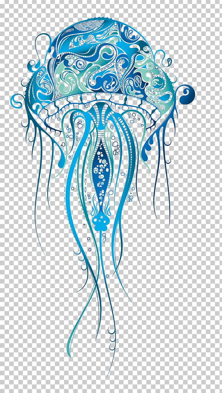 Jellyfish Sleeve Tattoo Henna Drawing PNG, Clipart, Animal, Animal Print,  Animals, Aqua, Blue Free PNG Download