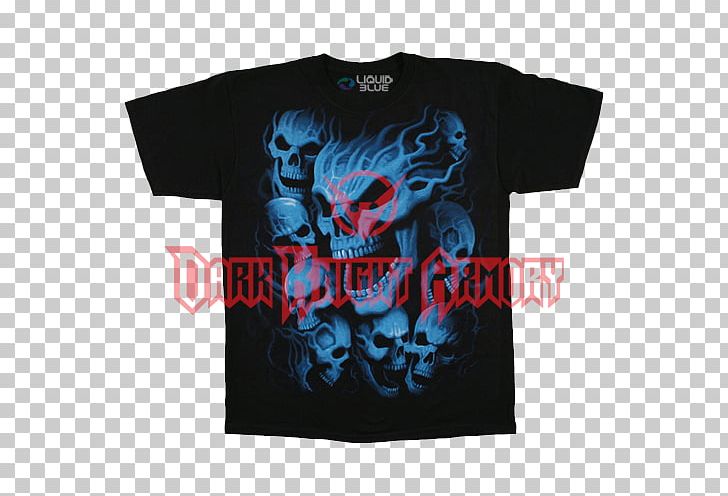 T-shirt Human Skull Symbolism Skeleton Death PNG, Clipart, Art, Blue, Bone, Brand, Clothing Free PNG Download