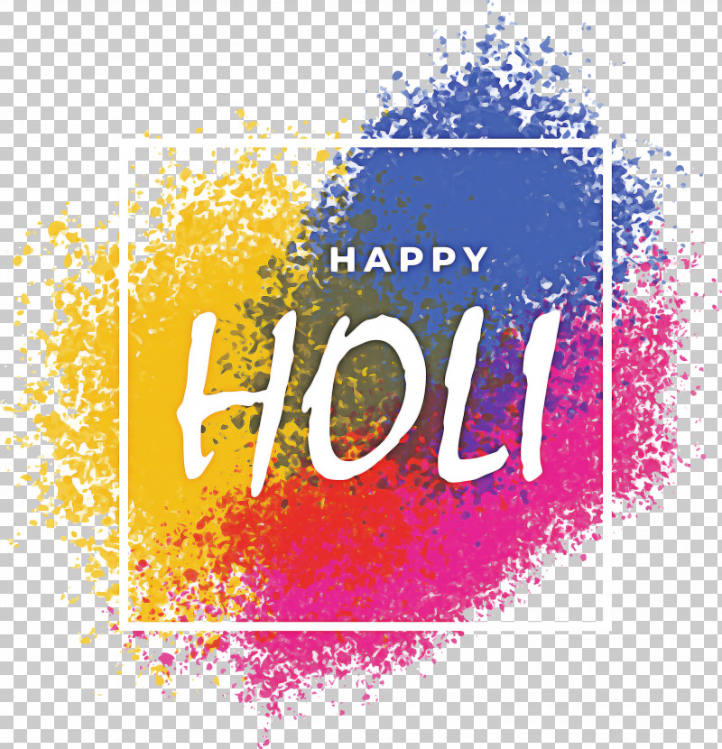 Happy Holi PNG, Clipart, Happy Holi, Line, Logo, Text, Yellow Free PNG Download