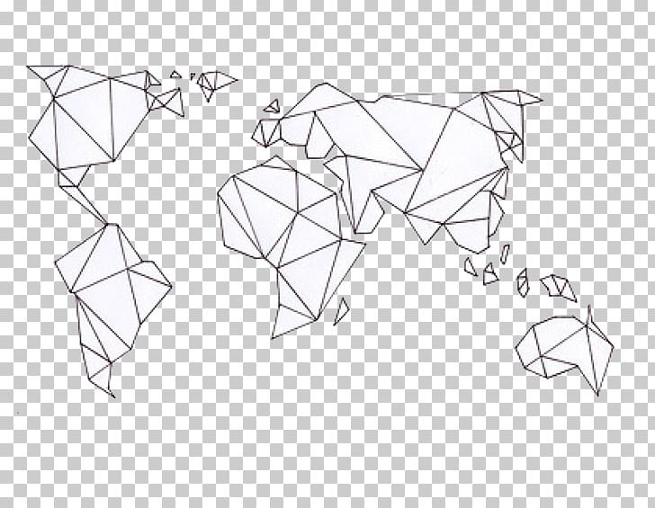 World Map Geometry Wall Decal PNG, Clipart, Angle, Area, Art, Artwork, Black And White Free PNG Download