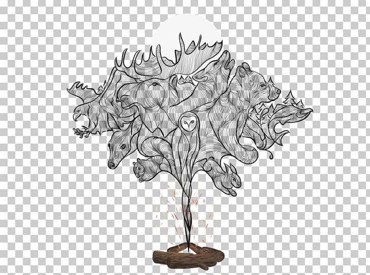 Digital Illustration Graphic Design Sketch PNG, Clipart, Animal, Art, Barbara, Black And White, Branch Free PNG Download