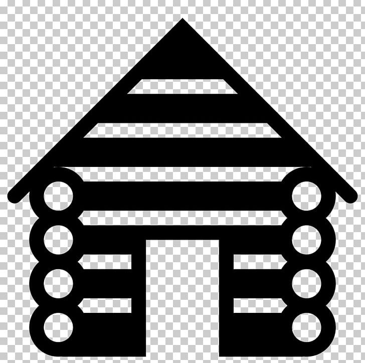 Log Cabin Computer Icons Cottage PNG, Clipart, Angle, Area, Black, Black And White, Cabin Free PNG Download