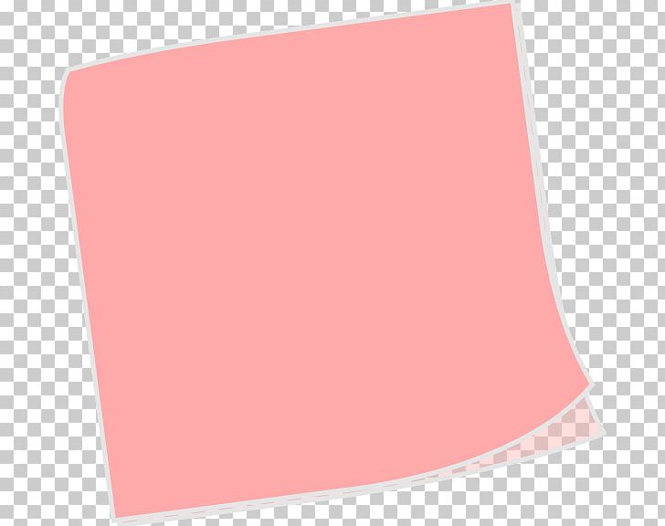 pink post it note clip art